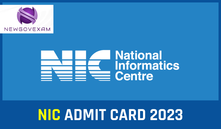 NIC Scientist Scientific Officer Admit Card 2023