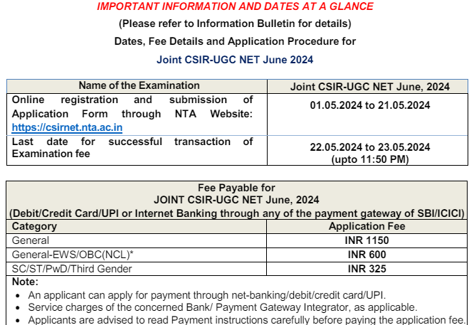 CSIR NET Notification 2024 Out