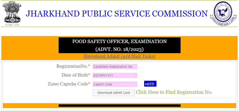 JPSC FSO Admit Card 2024 Out