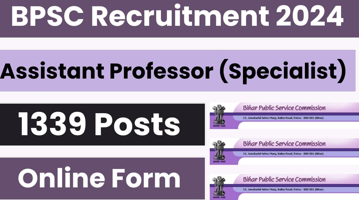 BPSC Assistant Professor Recruitment 2024