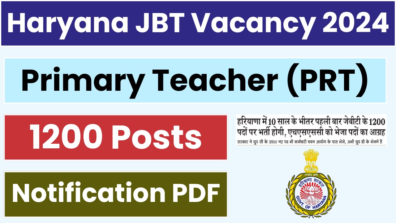 Haryana JBT Vacancy 2024