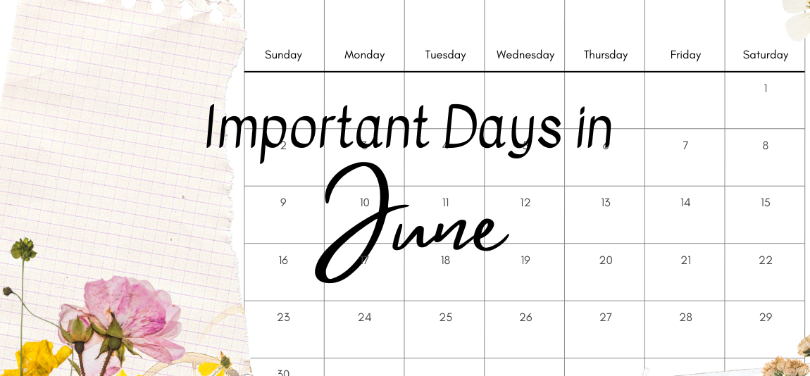 Important Days in June 2024