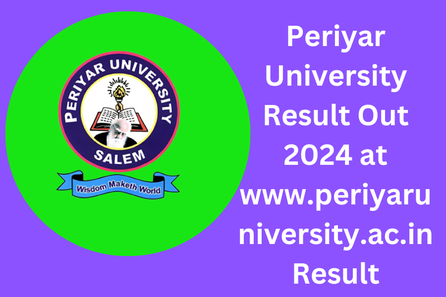 Periyar University Result Out 2024