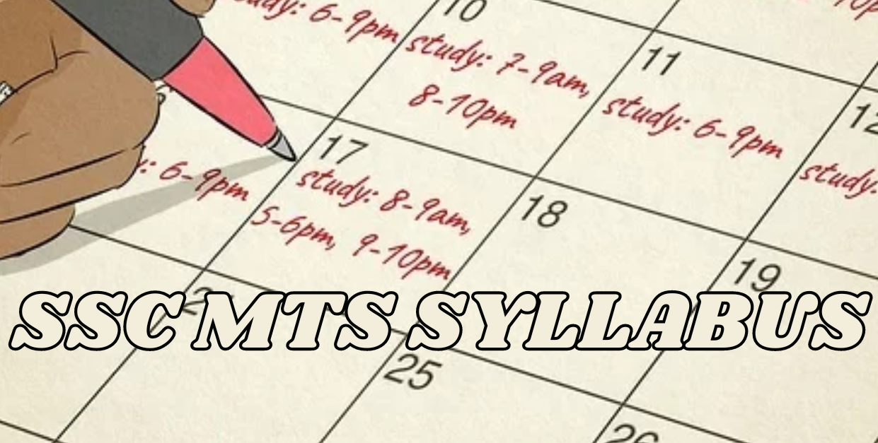 SSC MTS Syllabus Exam Pattern 2024