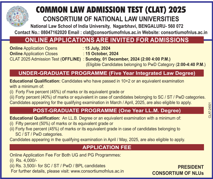 CLAT 2025 Notification