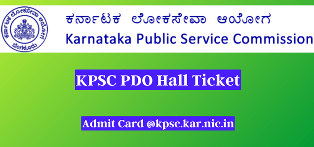 KPSC PDO Hall Ticket 2024