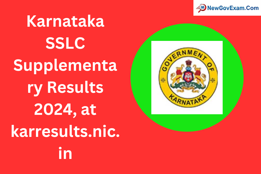 Karnataka SSLC Supplementary Results 2024