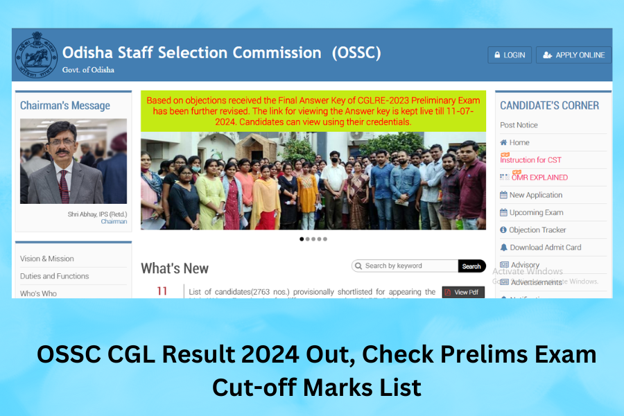 OSSC CGL Result 2024 Out