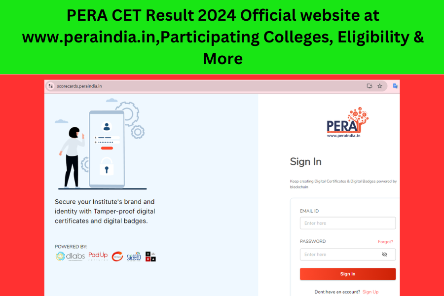 PERA CET Result 2024 Official website