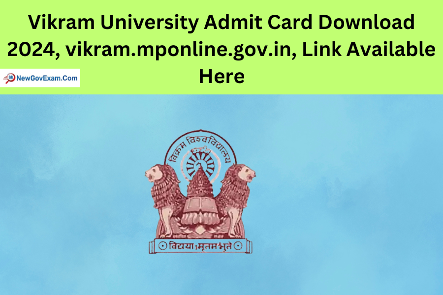 Vikram University Admit Card Download 2024