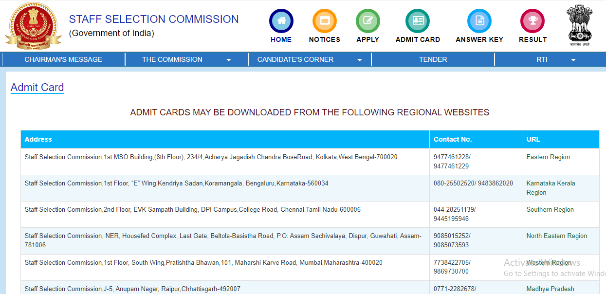 SSC CGL NR Admit Card 2024, Download Tier 1 Call Letter for CR, NWR, WR, MPR Region