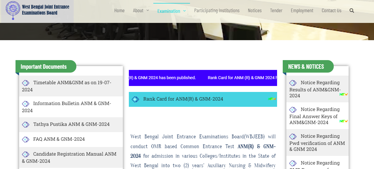 WB ANM GNM Result 2024, @wbjeeb.nic.in; Know Link, Steps to Download West Bengal Nursing Rank Card