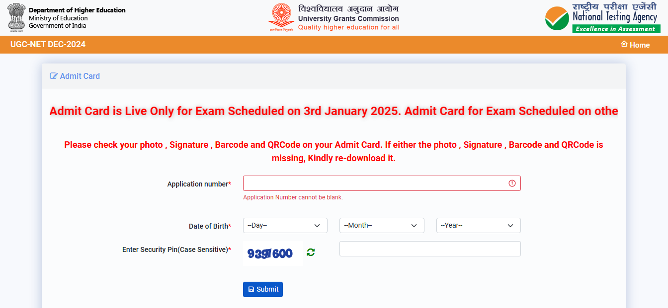 NTA UGC Net Admit Card Download PDF, January 3 Exam Released At Ugcnet.nta.ac.in, Direct Link