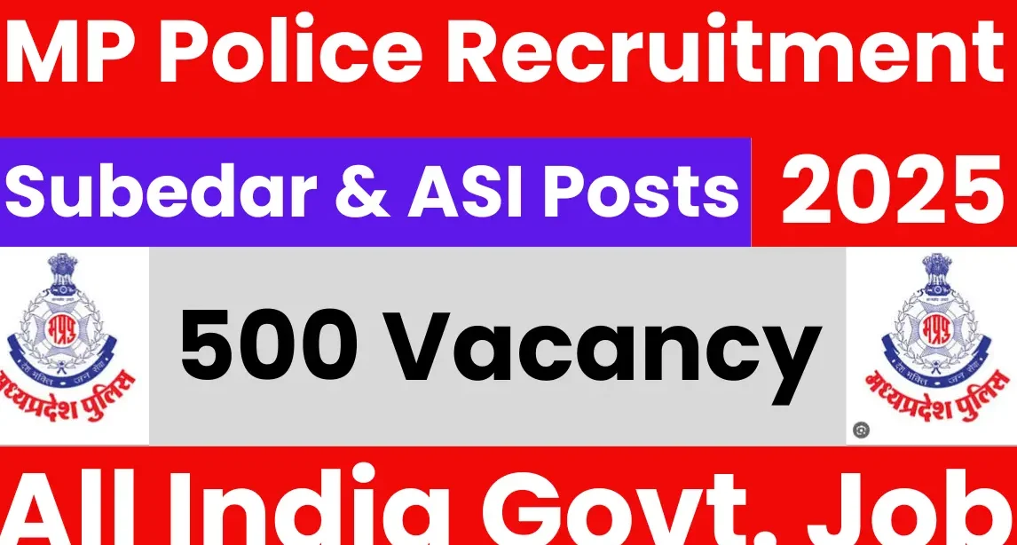 MPESB MP Police ASI and Subedar Bharti 2025