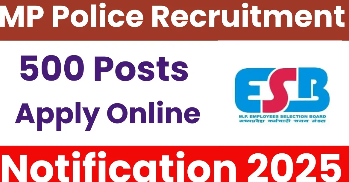 MP Police Bharti 2025 – Notification Out for Subedar & Sub-Inspector Posts